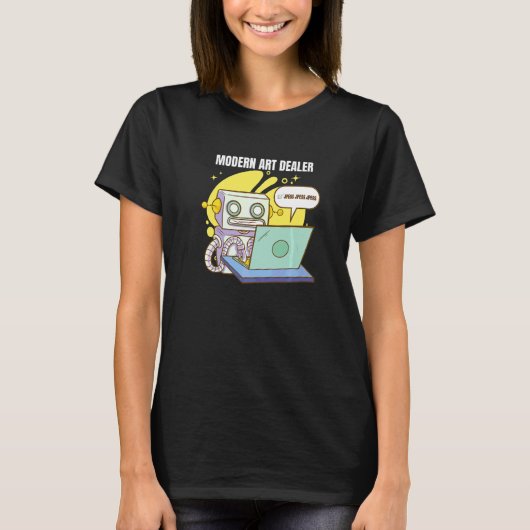 Moderne Dealer Nft  Nfts Robot Jpeg T-shirt (Voorkant)