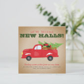 Moderne Decking Nieuwe Zalen Kersttruck Verhuizen Aankondiging (Staand voorkant)