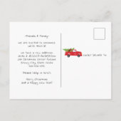 Moderne Decking Nieuwe Zalen Rode Vrachtwagen Vaka Aankondigingskaart (Achterkant)