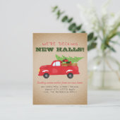 Moderne Decking Nieuwe Zalen Rode Vrachtwagen Vaka Aankondigingskaart (Staand voorkant)