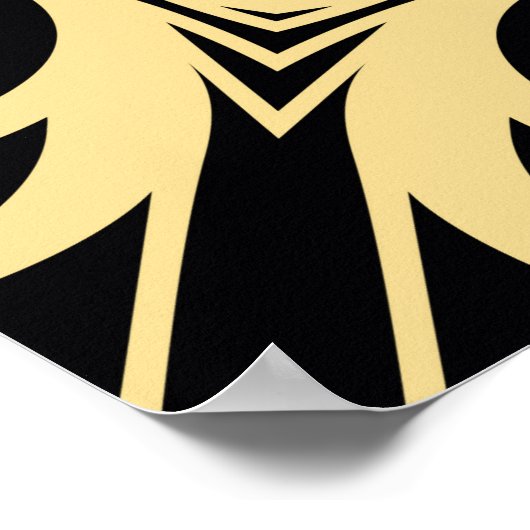 moderne deco abstracte geometrische zeemijlen poster (Hoek)