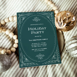Moderne deco | Elegant groen feestje Kaart