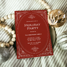 Moderne deco | Elegant rood feestje Kaart