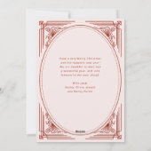 Moderne deco | Elegant Roze en Rood met Foto Feestdagenkaart (Achterkant)