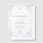 Moderne deco | Elegante bruiloft Vellum Uitnodigingen (Offset)