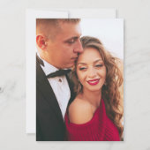 Moderne deco | Elegante vakantie rode bruiloft Kaart (Achterkant)