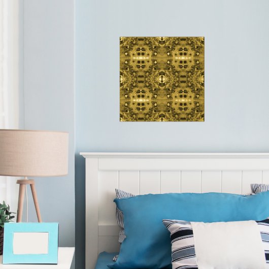 Moderne deco Golden Geometric Poster print (Insitu (Slaapkamer))