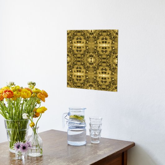 Moderne deco Golden Geometric Poster print (Laag (Keuken))