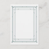 Moderne Deco Groene en Zilveren Bruiloft Gast Deta Informatiekaartje (Achterkant)