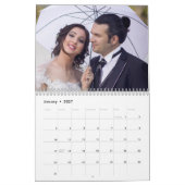 Moderne Deco Huwelijksfotokalender Kalender (Jan 2027)