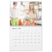 Moderne Deco Huwelijksfotokalender Kalender (Feb 2027)