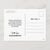 Moderne Deco Kerstboom Sneeuwvlokken Lichtblauw Feestdagenkaart (Achterkant)