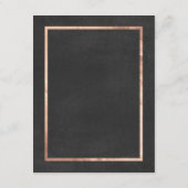 Moderne deco Roos Gold en zwarte bruiloft Kaarten (Achterkant)