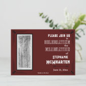 Moderne Deco rustieke bos feest uitnodiging (Staand voorkant)