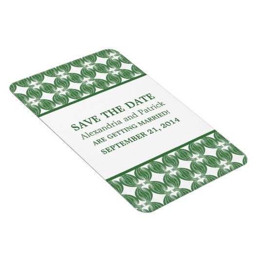 Moderne Deco sparen de Magnet van de Datum, Groen Magneet (Rechterzijde)