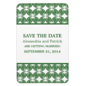 Moderne Deco sparen de Magnet van de Datum, Groen Magneet (Verticaal)