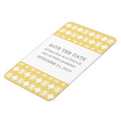 Moderne Deco sparen de Magnetdatum, Geel Magneet (Linkerzijde)