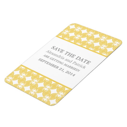 Moderne Deco sparen de Magnetdatum, Geel Magneet (Linkerzijde)