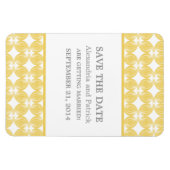 Moderne Deco sparen de Magnetdatum, Geel Magneet (Horizontaal)