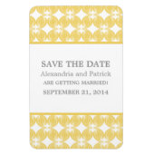 Moderne Deco sparen de Magnetdatum, Geel Magneet (Verticaal)