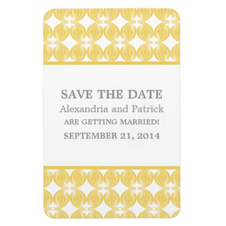 Moderne Deco sparen de Magnetdatum, Geel Magneet