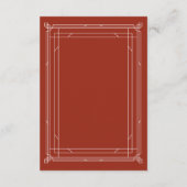 Moderne deco | Vakantie Red Wedding Gast Details Informatiekaartje (Achterkant)