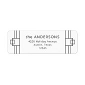 Moderne deco | Zwart-wit Etiket (Voorkant)