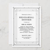 Moderne deco | Zwart-wit repetitiediner Kaart (Voorkant)