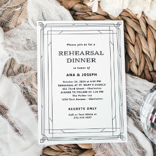 Moderne deco   Zwart-wit repetitiediner Kaart