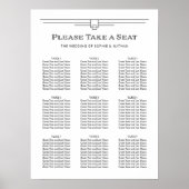 Moderne deco | Zwart-wit zitschema Poster (Voorkant)