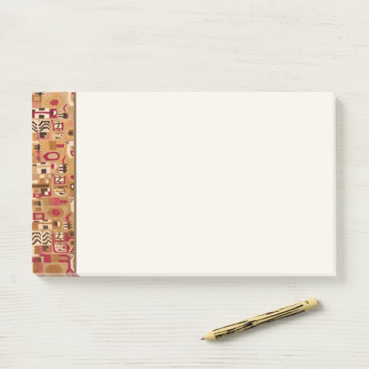 Moderne decoratieve abstracte post-it® notes (Op bureau)