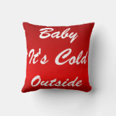 Moderne decoratieve Baby Het is koud buiten gooi p Kussen (Achterkant)
