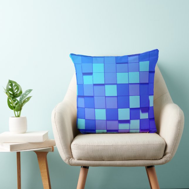 Moderne decoratieve blauwe accentkussens kussen (Stoel)