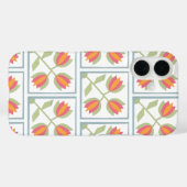 Moderne decoratieve bloemenpatroon Case-Mate iPhone case (Achterkant (horizontaal))