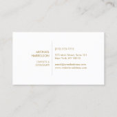 Moderne decoratieve cirkel Logo in goud Visitekaartje (Achterkant)