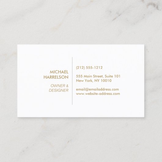 Moderne decoratieve cirkel Logo in goud Visitekaartje (Achterkant)