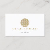 Moderne decoratieve cirkel Logo in goud Visitekaartje (Voorkant)