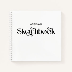 Moderne decoratieve elegante typografie schets notitieboek