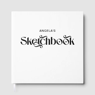 Moderne Decoratieve Elegante Typografie Schetsboek Gastenboek