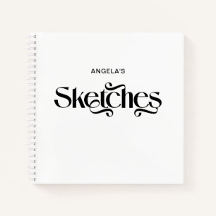 Moderne decoratieve elegante typografie schetsen notitieboek