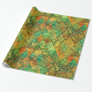 Moderne decoratieve geometrische glas-in-lood cadeaupapier