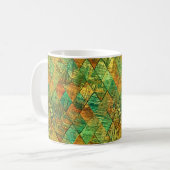 Moderne decoratieve geometrische glas-in-lood koffiemok (Voorkant links)