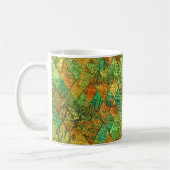 Moderne decoratieve geometrische glas-in-lood koffiemok (Links)