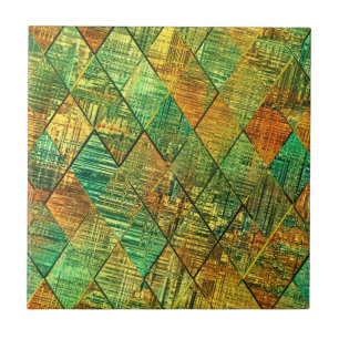 Moderne decoratieve geometrische glas-in-lood tegeltje