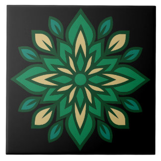 Moderne decoratieve groene accent tegeltje