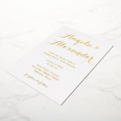 Moderne decoratieve kalligrafie folie uitnodiging (Gedraaid)