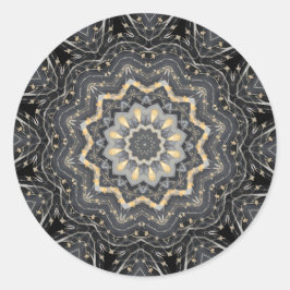 Moderne decoratieve kerstvakantie ronde sticker