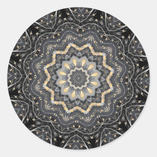 Moderne decoratieve kerstvakantie ronde sticker (Voorkant)