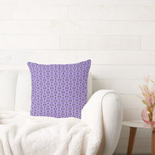 Moderne decoratieve lavendel en zwart kussen