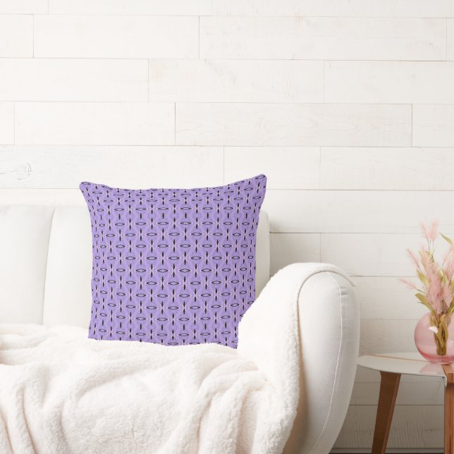 Moderne decoratieve lavendel en zwart kussen (Bank)
